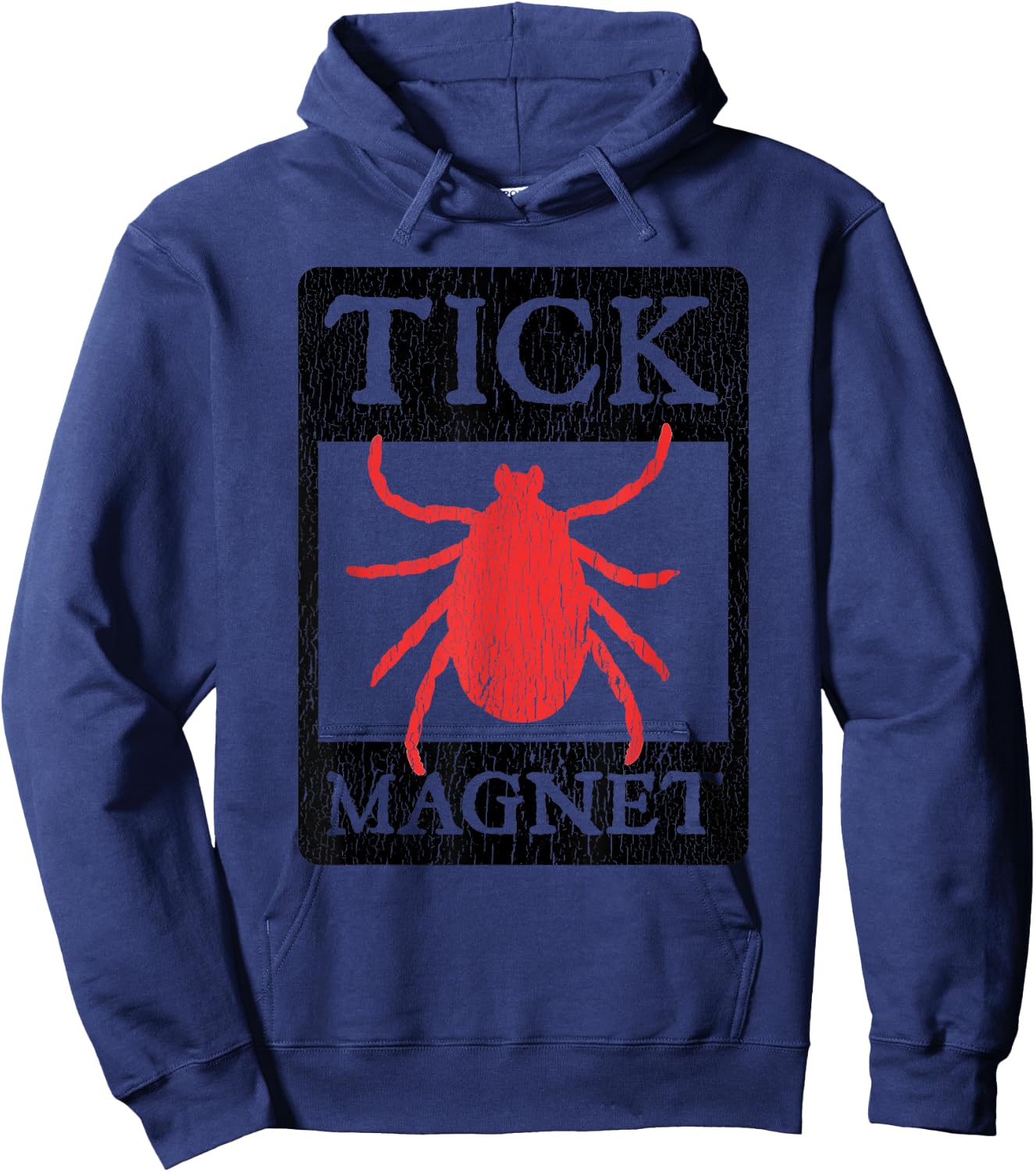Tick Magnet Funny Summer Vacation Gag Gift Men Women Kids Hoodie - Hoodie | Navy