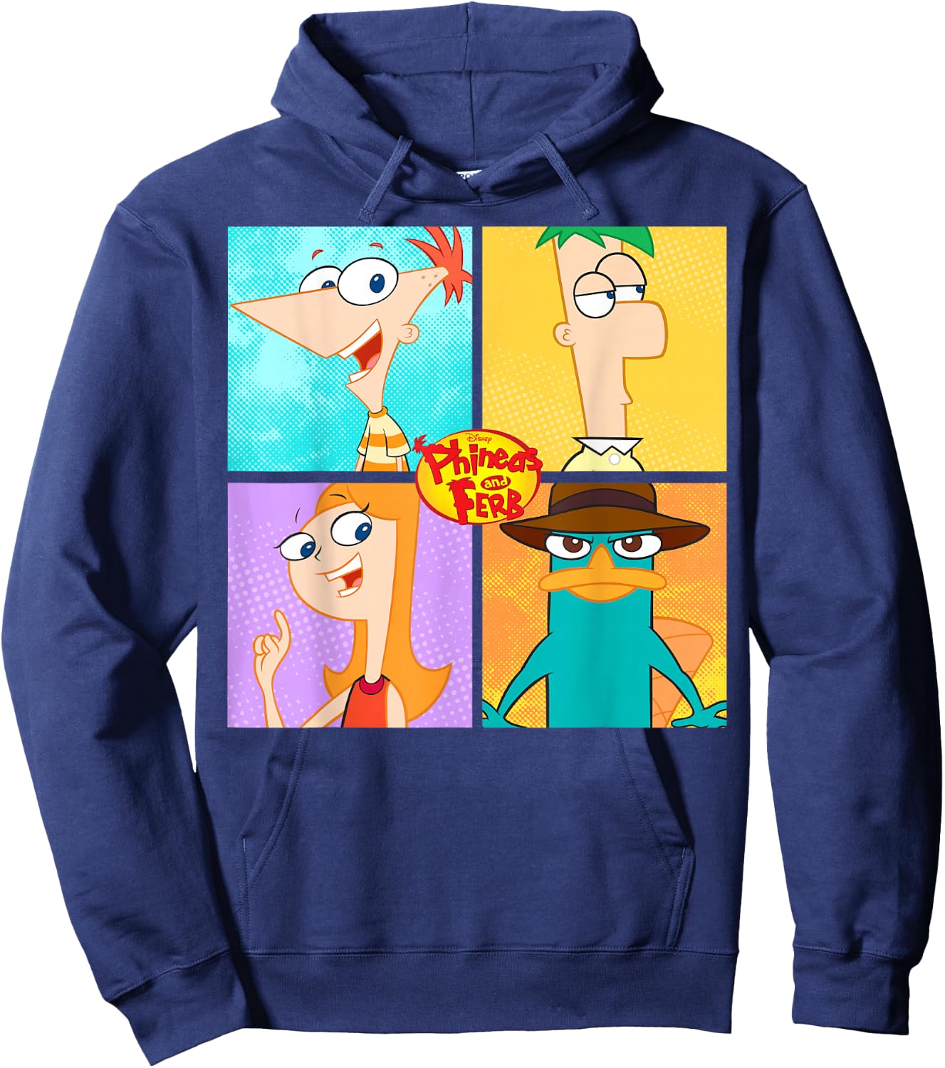 Disney Phineas and Ferb Character Box Up Hoodie - Hoodie | Navy