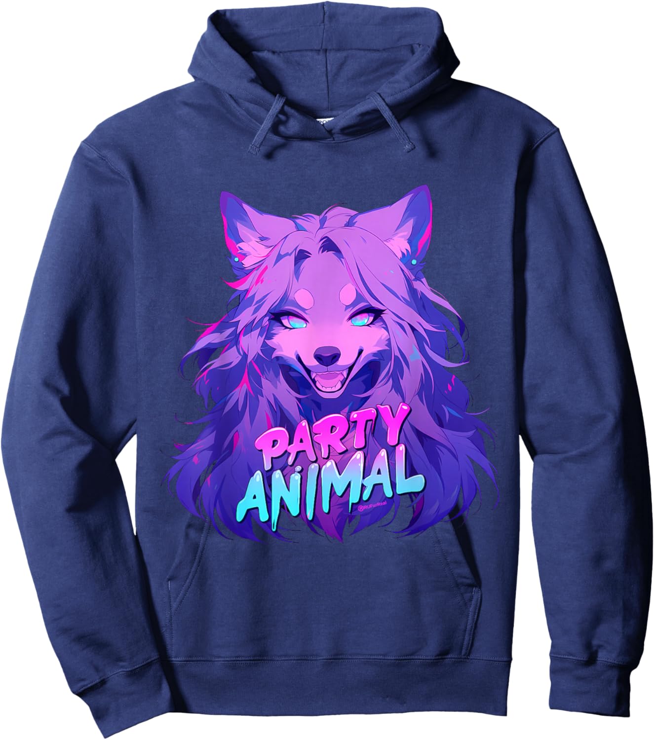 Party Animal Furry Art Hoodie - Hoodie | Navy