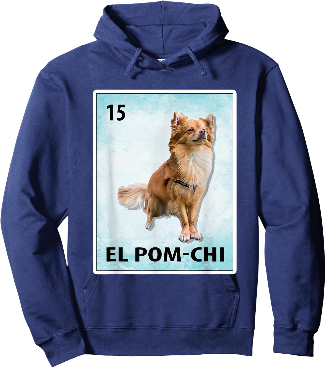 El Pom-Chi Mexican Pom-Chi Cards Hoodie - Hoodie | Navy