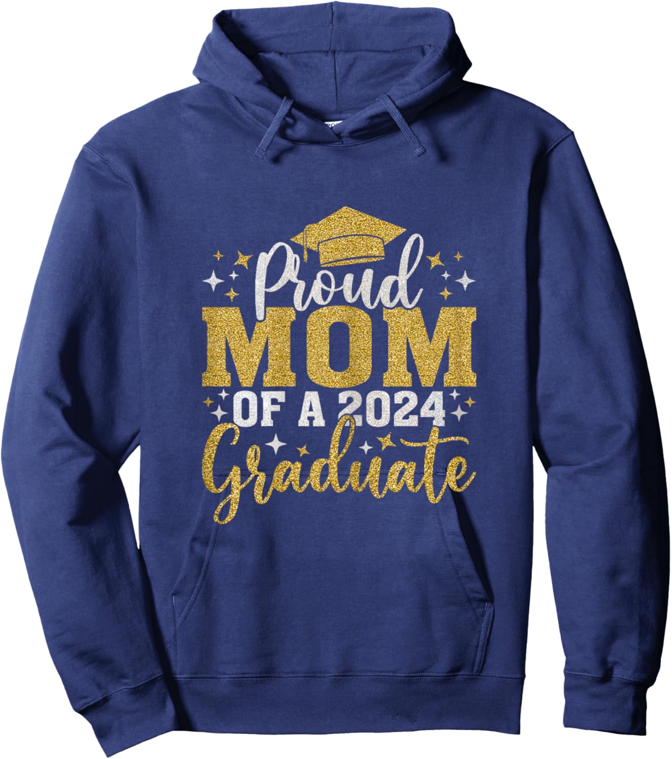 Mom Senior 2024 Proud Mom Of A Class Of 2024 Graduate Hoodie - Hoodie | Navy