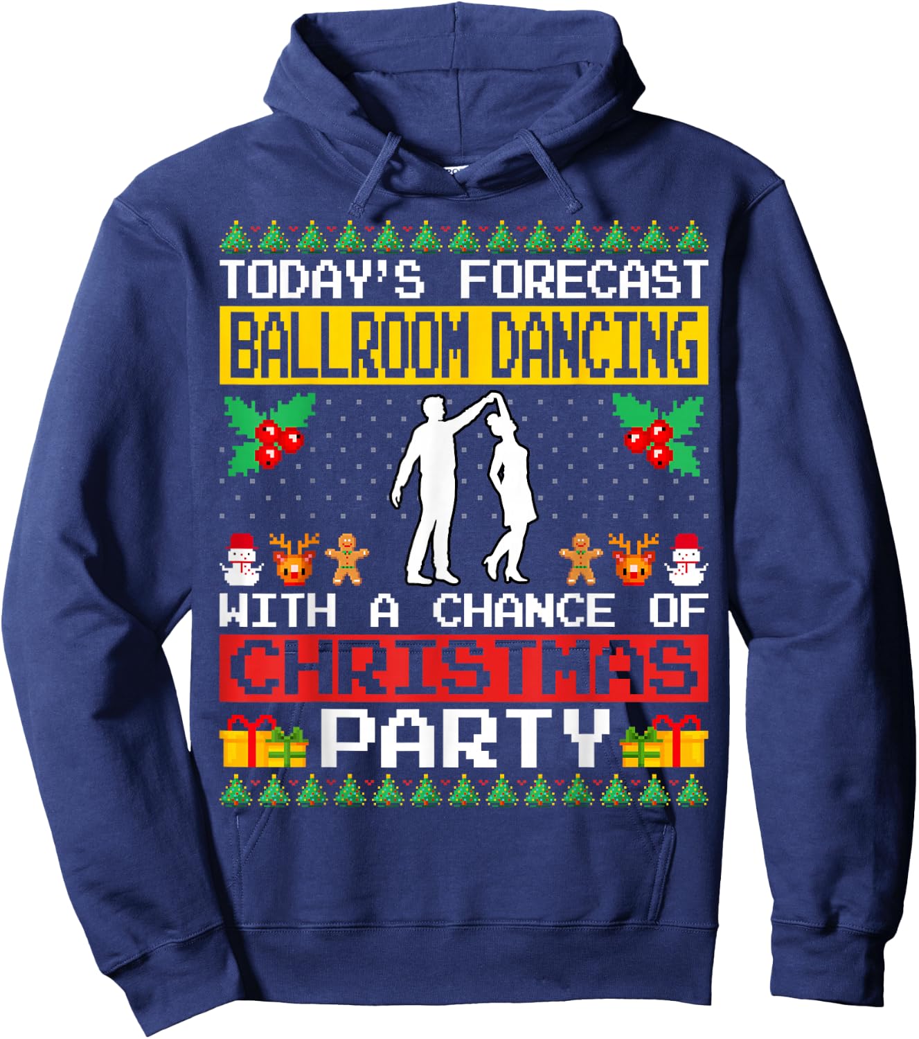 Ballroom Dancing Christmas Party Ballroom Dancer Dance Xmas Hoodie - Hoodie | Navy