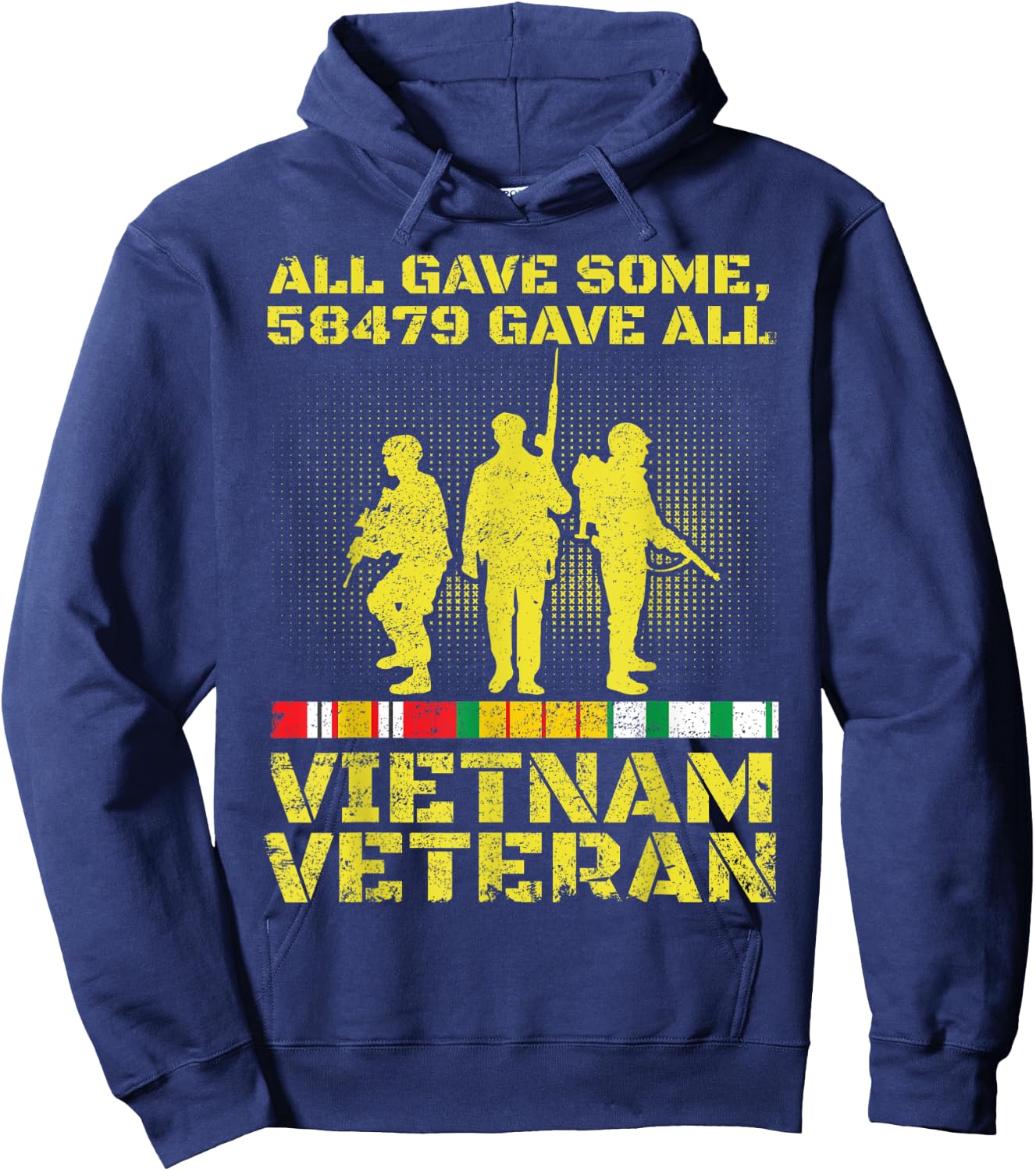 Vietnam Veteran Shirt 58479 Gave All Soldiers Men Women Hoodie - Hoodie | Navy