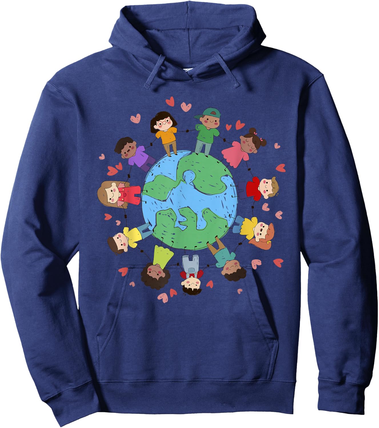 Flags Of The World Cultural Diversity Kids Around The Globe Hoodie - Hoodie | Navy