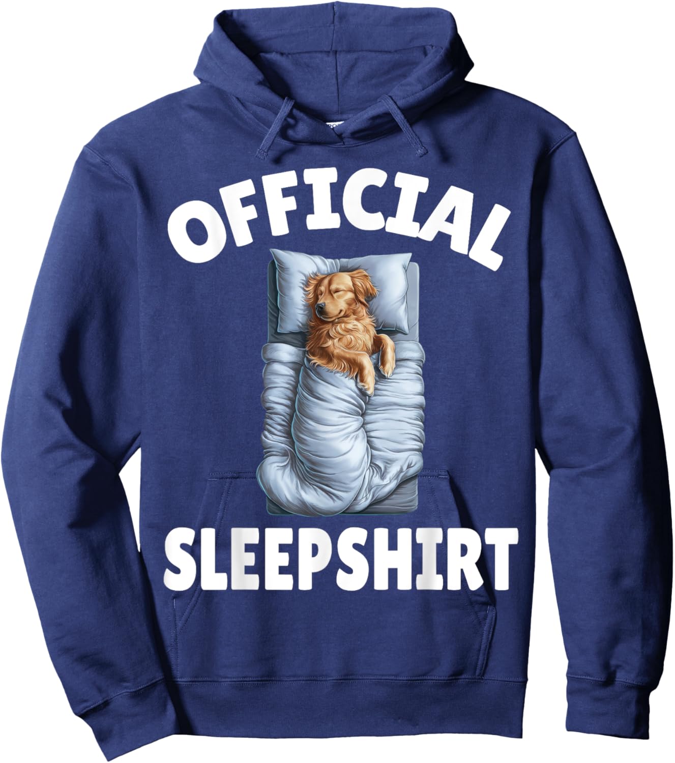 Golden Retriever Dog Official Sleepshirt Napping Pajamas Men Women Kids Hoodie - Hoodie | Navy
