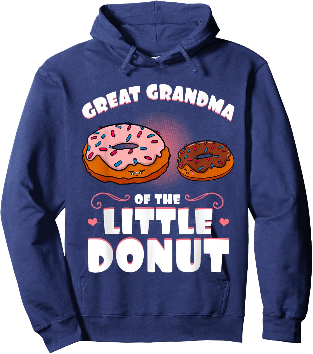 Great Grandma Of The Little Donut Gender Reveal Baby Shower Hoodie - Hoodie | Navy