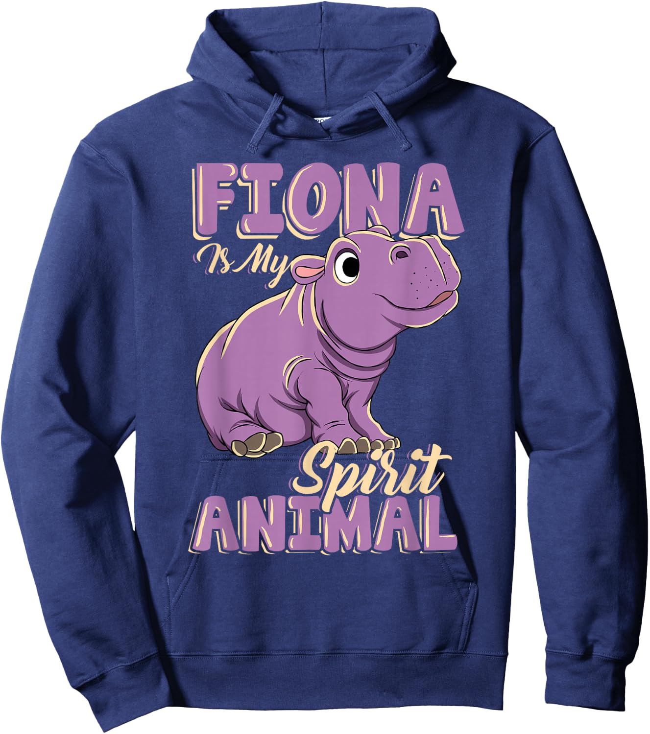 Fiona is My Ghost Animal Baby Hippopotamus Lover Hoodie - Hoodie | Navy