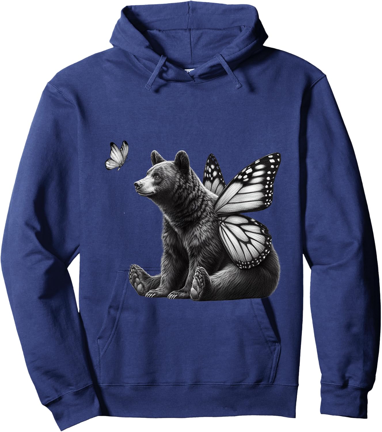 Vintage Butterfly Bear Mama Bear Wild Animal Choose The Bear Hoodie - Hoodie | Navy