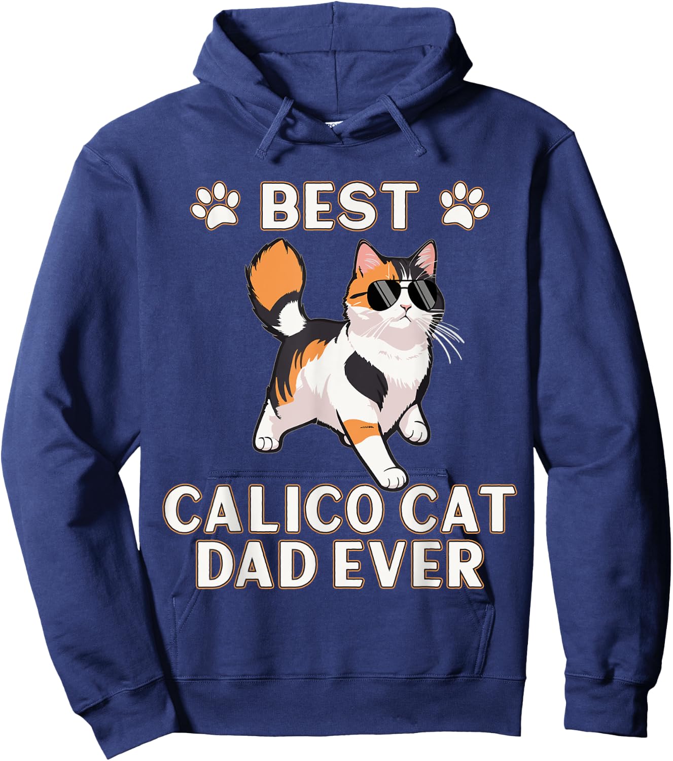 Caliby Essentials Best Calicoes Dad Ever Dilute Calico Cat Women Hoodie - Hoodie | Navy