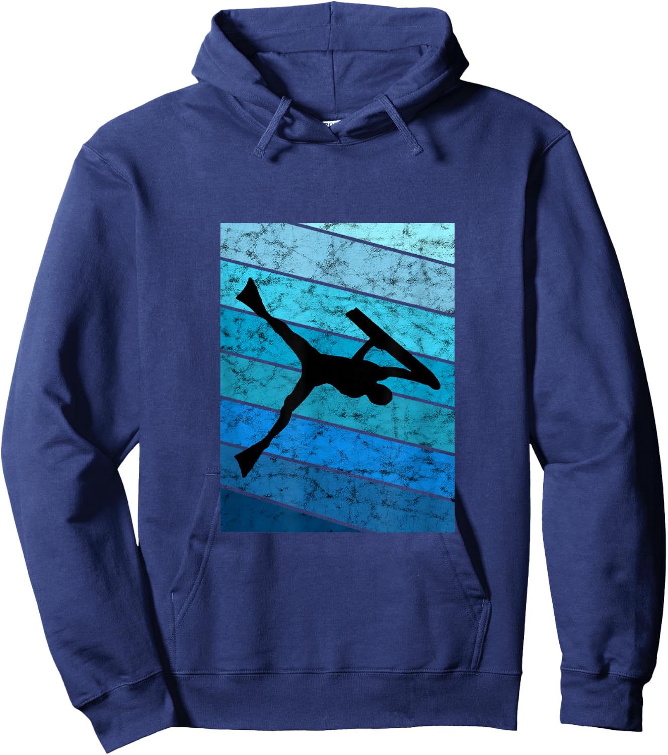 Bodyboarder Vintage Retro Ocean Bodyboard Surfer Surfing Hoodie - Hoodie | Navy
