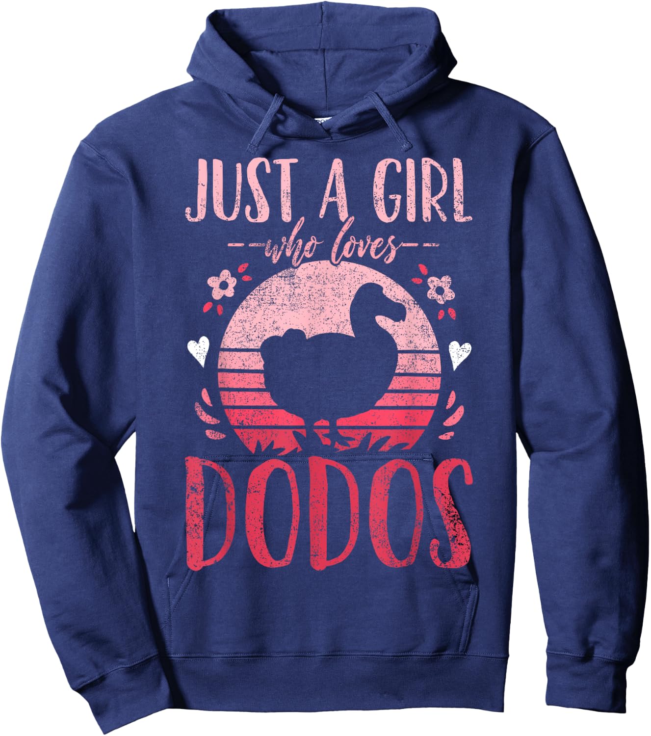 Dodo Birds Just a Girl Who Loves Dodos Retro Vintage Hoodie - Hoodie | Navy