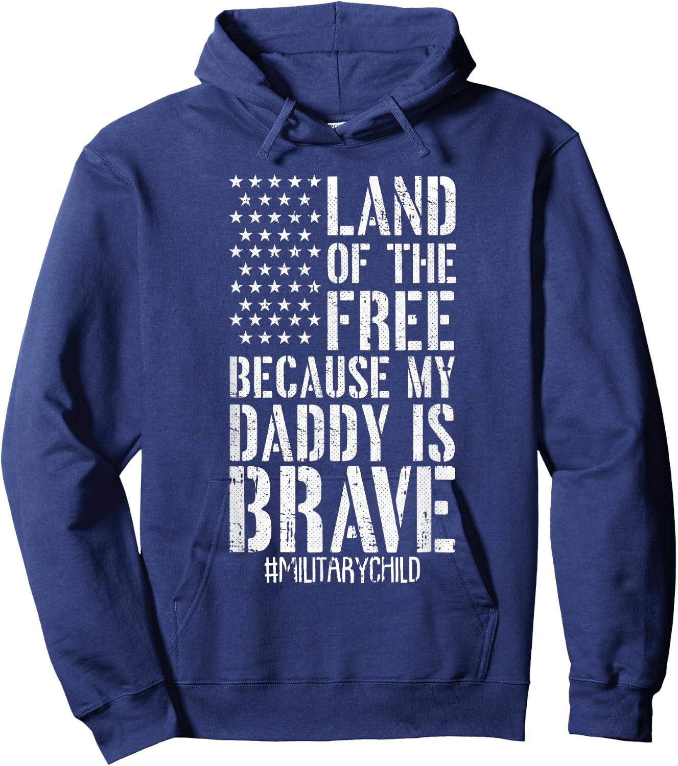 Land Of The Free Month Of The Military Child Army Kids Hoodie - Hoodie | Navy
