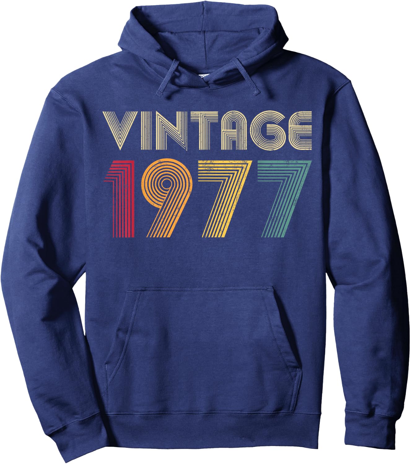 Vintage 1977 48th Birthday Retro Men Women 48 Years Old Hoodie - Hoodie | Navy