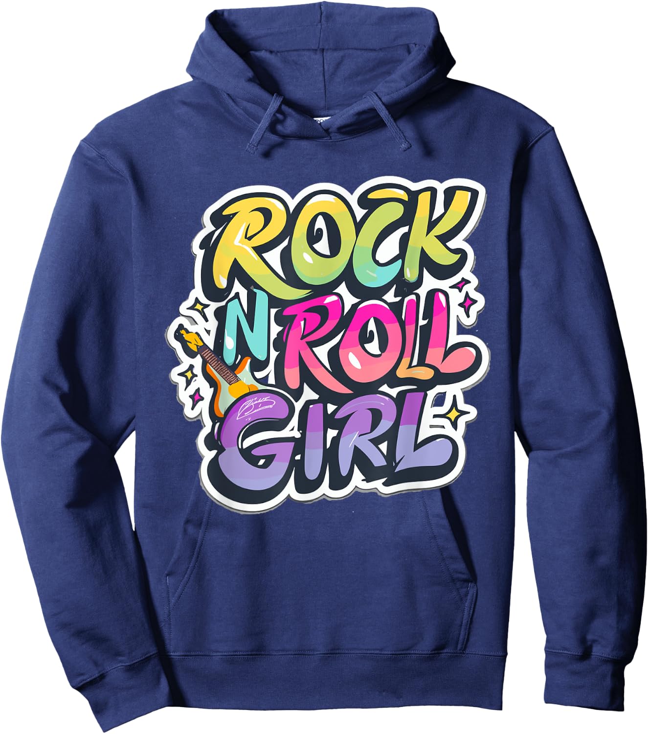 Band Shirts for Kids Rock N Roll Girl Rock and Roll Costume Hoodie - Hoodie | Navy