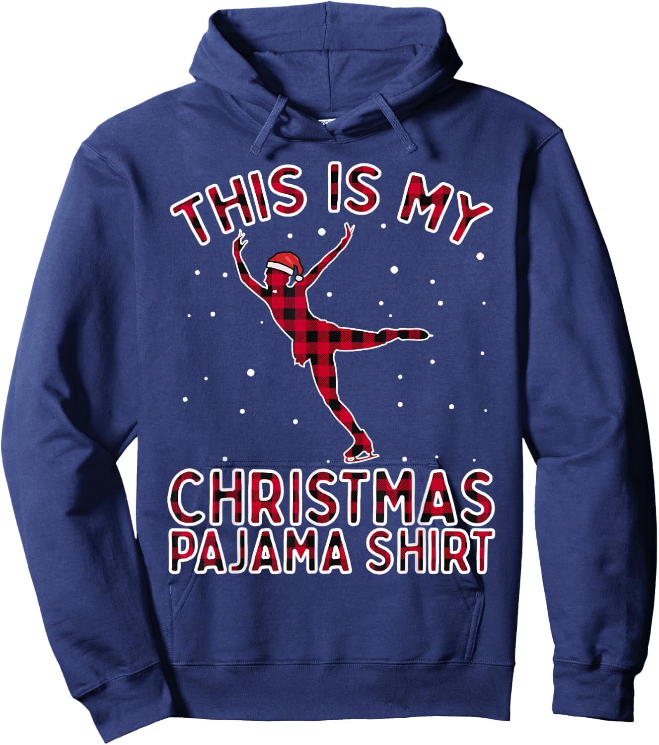 Ice Skating Shirts Christmas Pajamas Xmas Gifts For Girls Hoodie - Hoodie | Navy