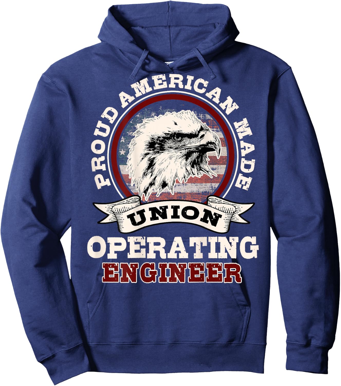 Operating Engineers Design On Back Of Clothing Hoodie - Hoodie | Navy