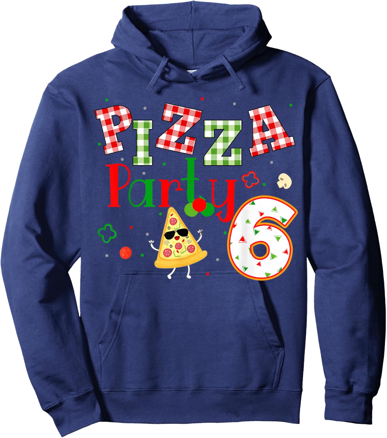 Pizza Birthday Party Themed Matching Family Group Hoodie - Hoodie | Navy