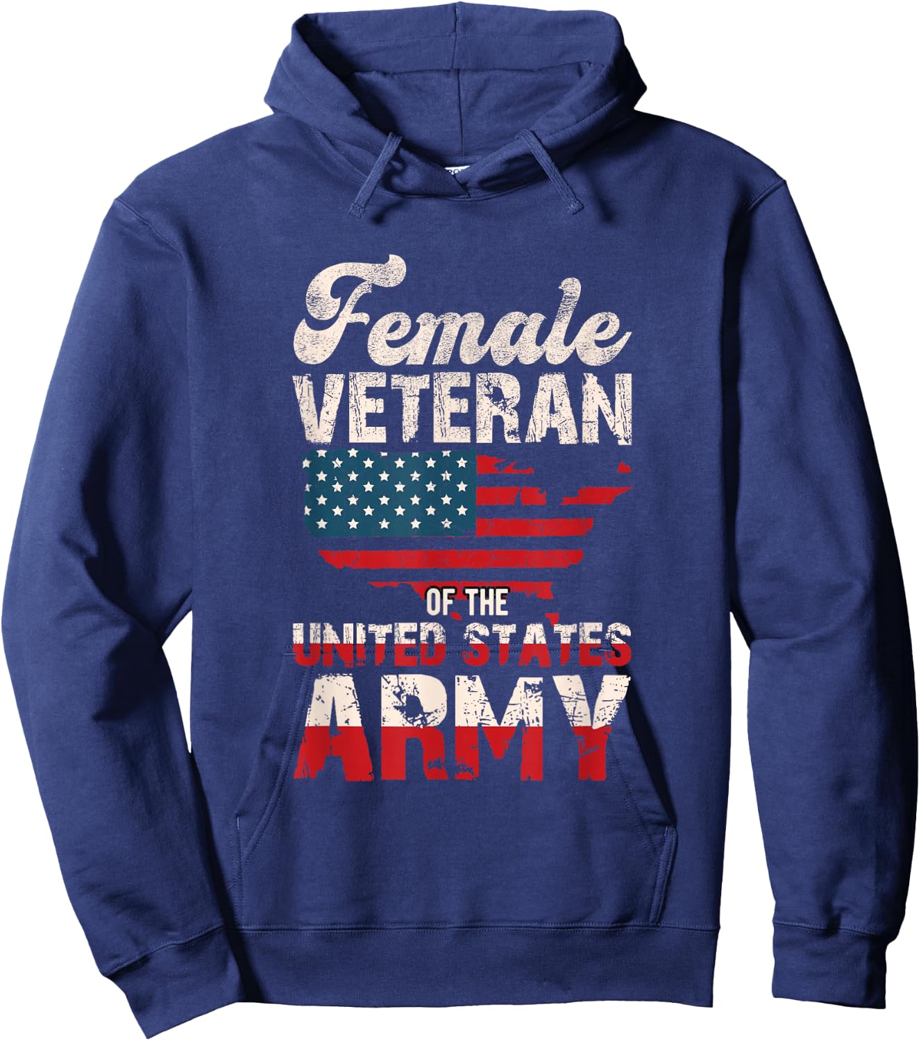 Female Veteran Veterans Day Hoodie - Hoodie | Navy