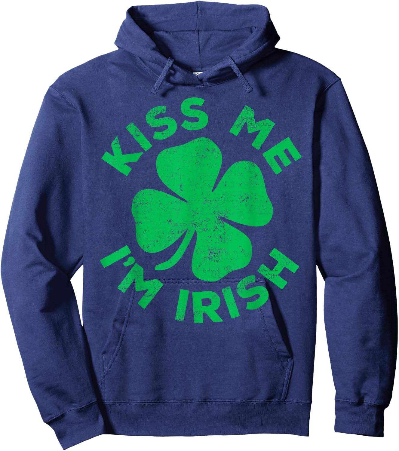 Kiss Me I'm Irish Shirt Funny Men Women Kids St Patricks Day Hoodie - Hoodie | Navy