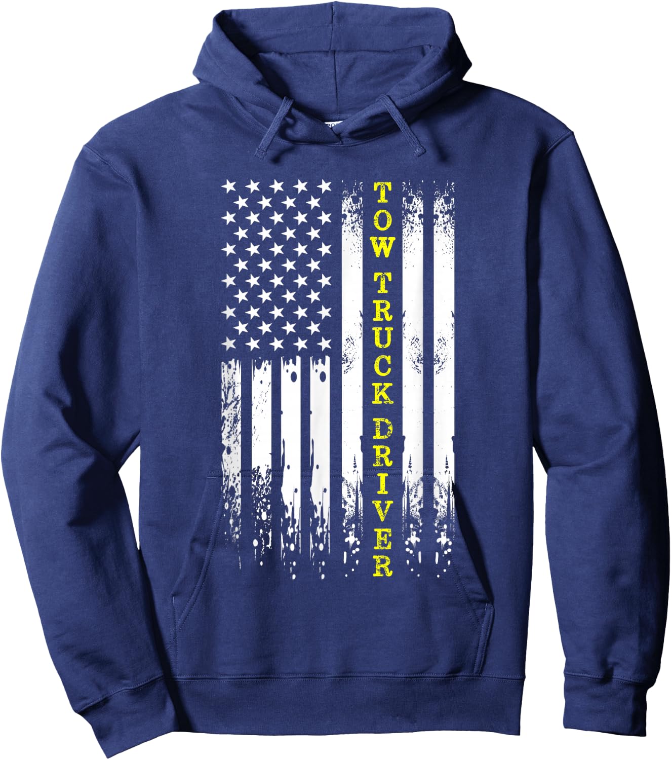 Tow Truck Operator Thin Yellow Line Wrecker Tow Truck Driver Hoodie - Hoodie | Navy