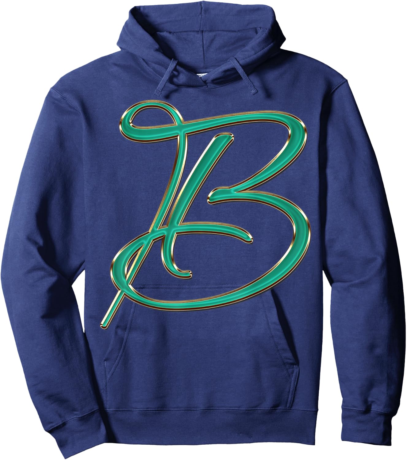 Monogram Initial Letter B Hoodie - Hoodie | Navy