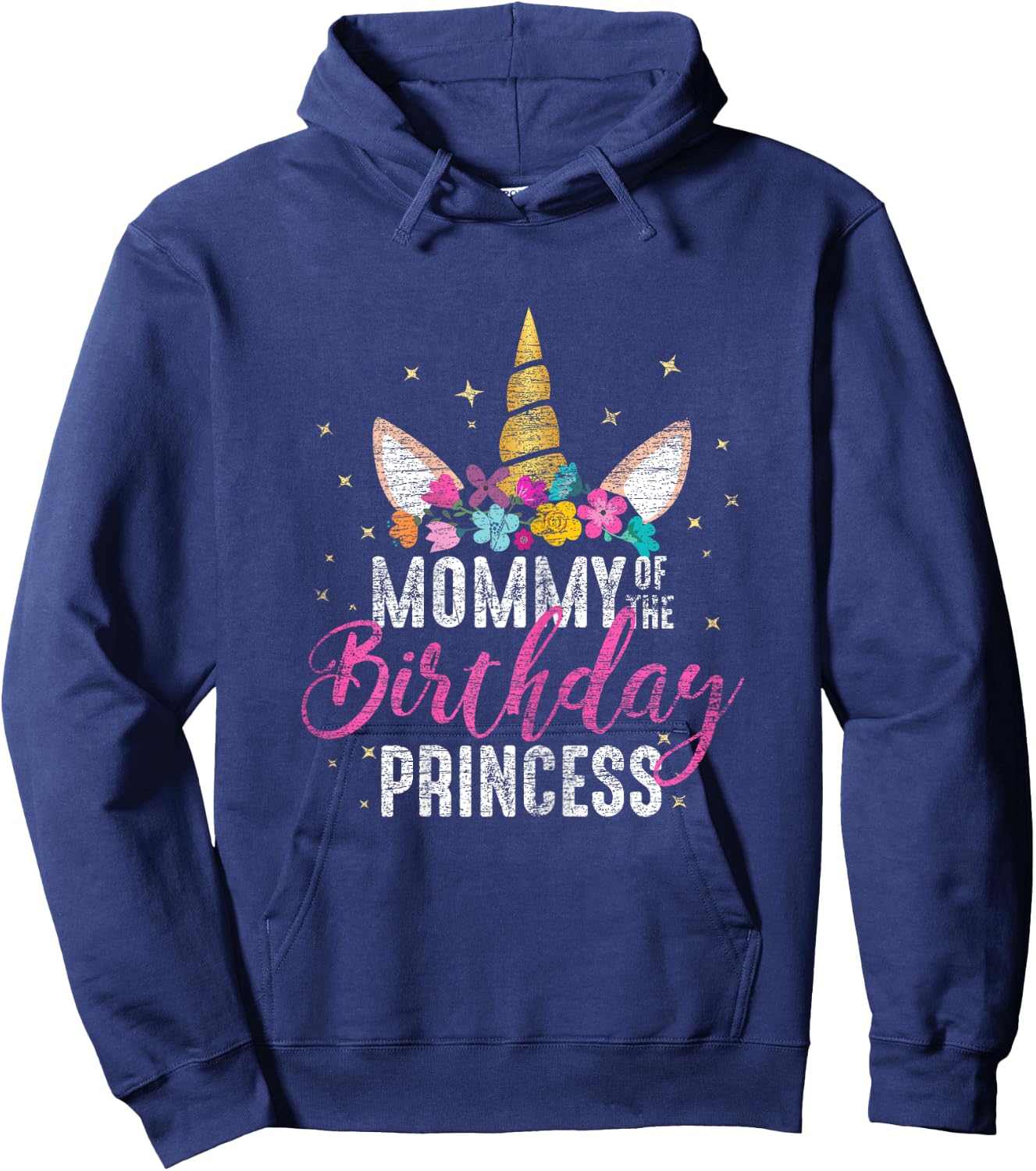 Mommy Of The Birthday Princess Mother Gift Unicorn Birthday Hoodie - Hoodie | Navy
