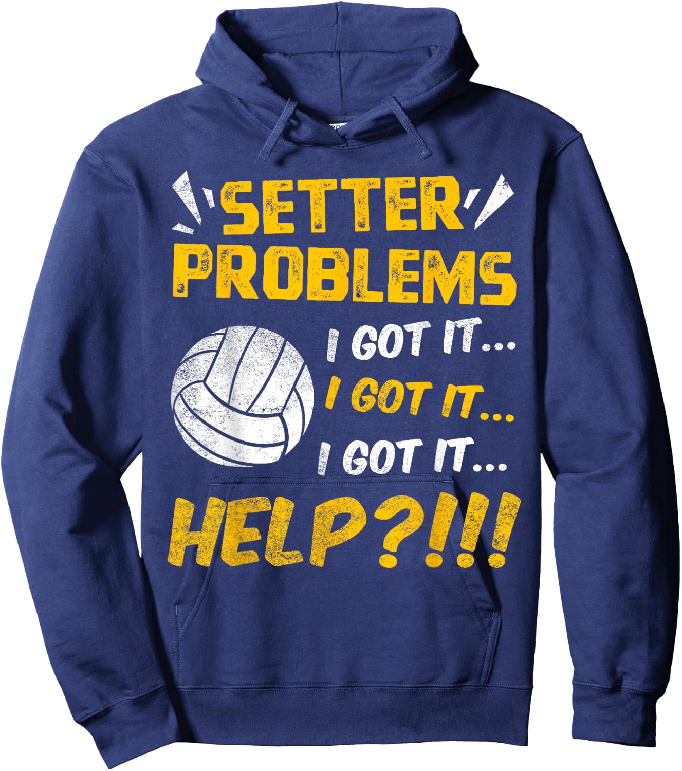 Volleyball Setter Team Sport Lover Player Quarterback Fan Hoodie - Hoodie | Navy