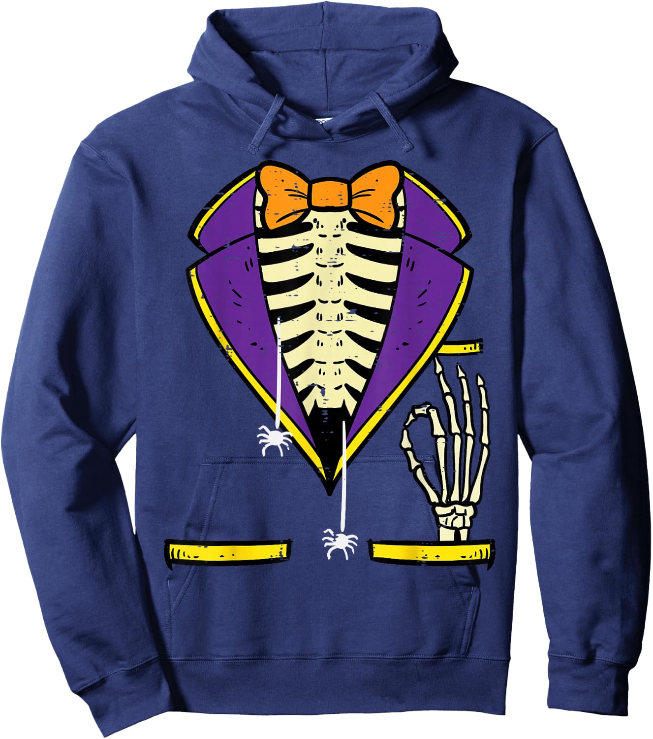Halloween Tuxedo Skeleton Costume Men Boys Kids Toddler Men Hoodie - Hoodie | Navy