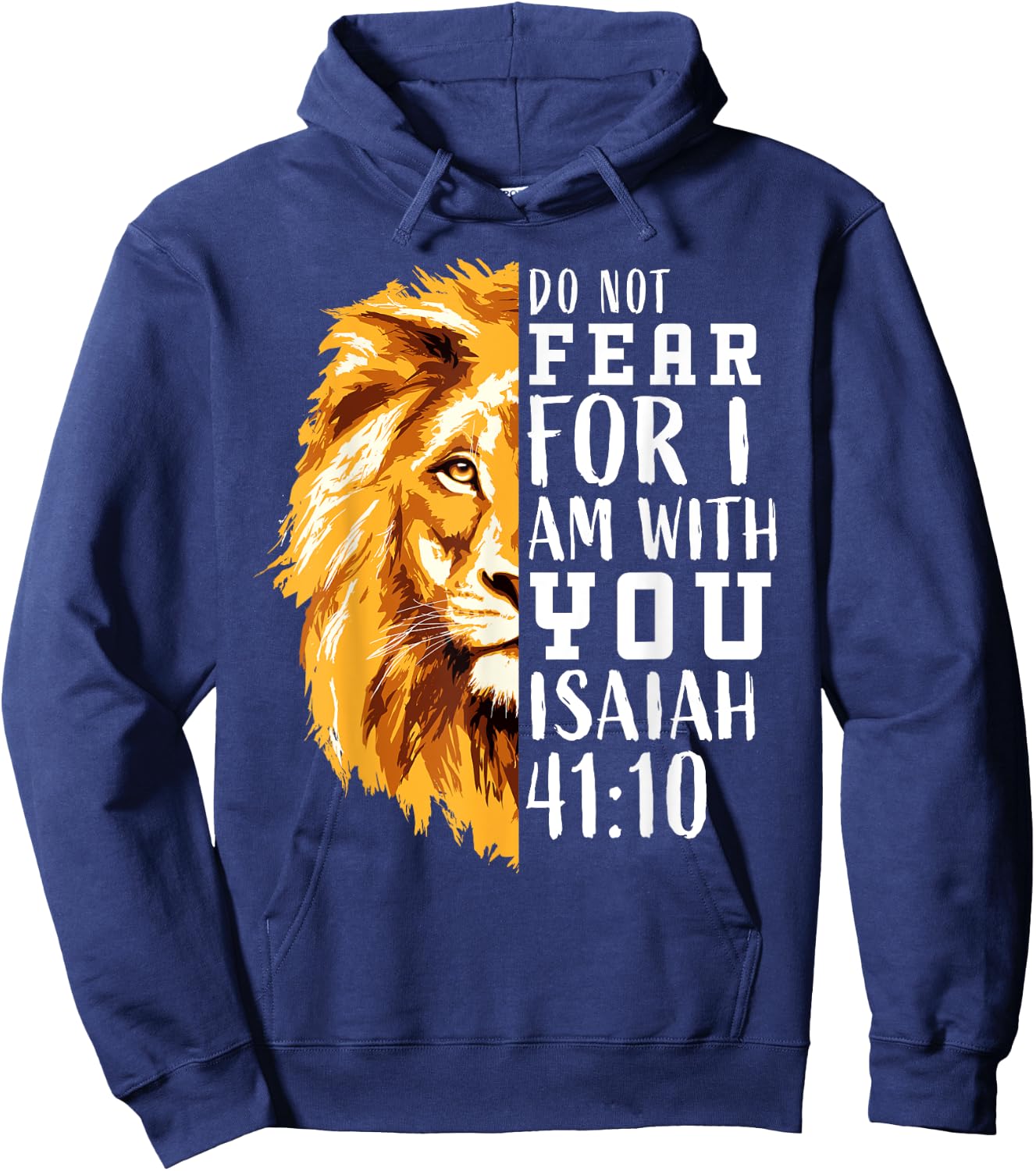 Lion of Judah Christian Shirts Gift Kids Bible Verse Hoodie - Hoodie | Navy