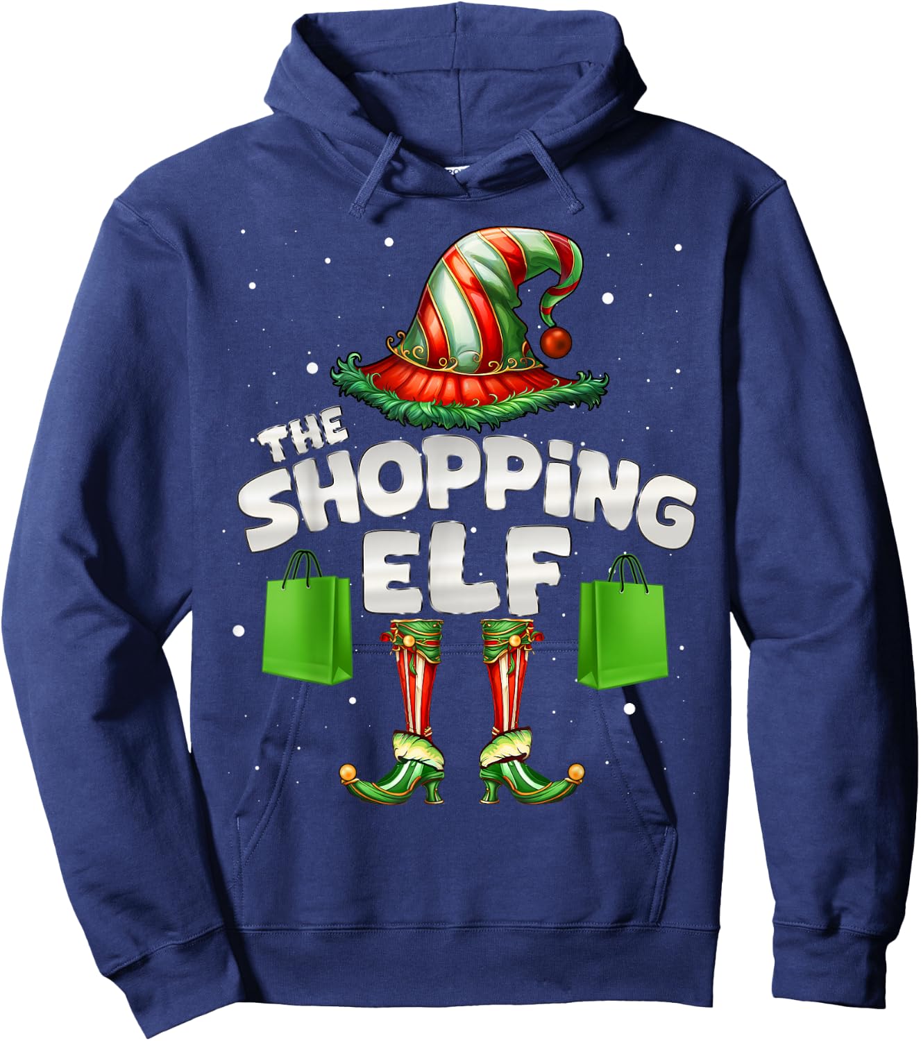 I'm The Shopping Elf Family Matching Group Christmas Hoodie - Hoodie | Navy