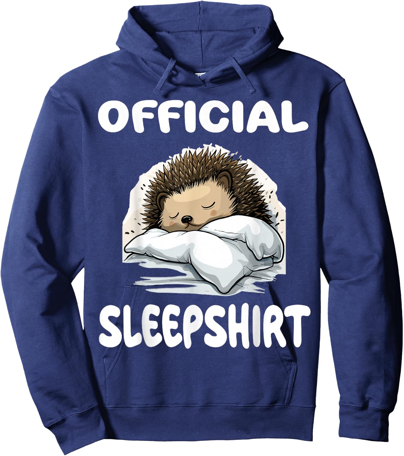Hedgehog Animal Official Sleepshirt Pajamas Nightgown Hoodie - Hoodie | Navy