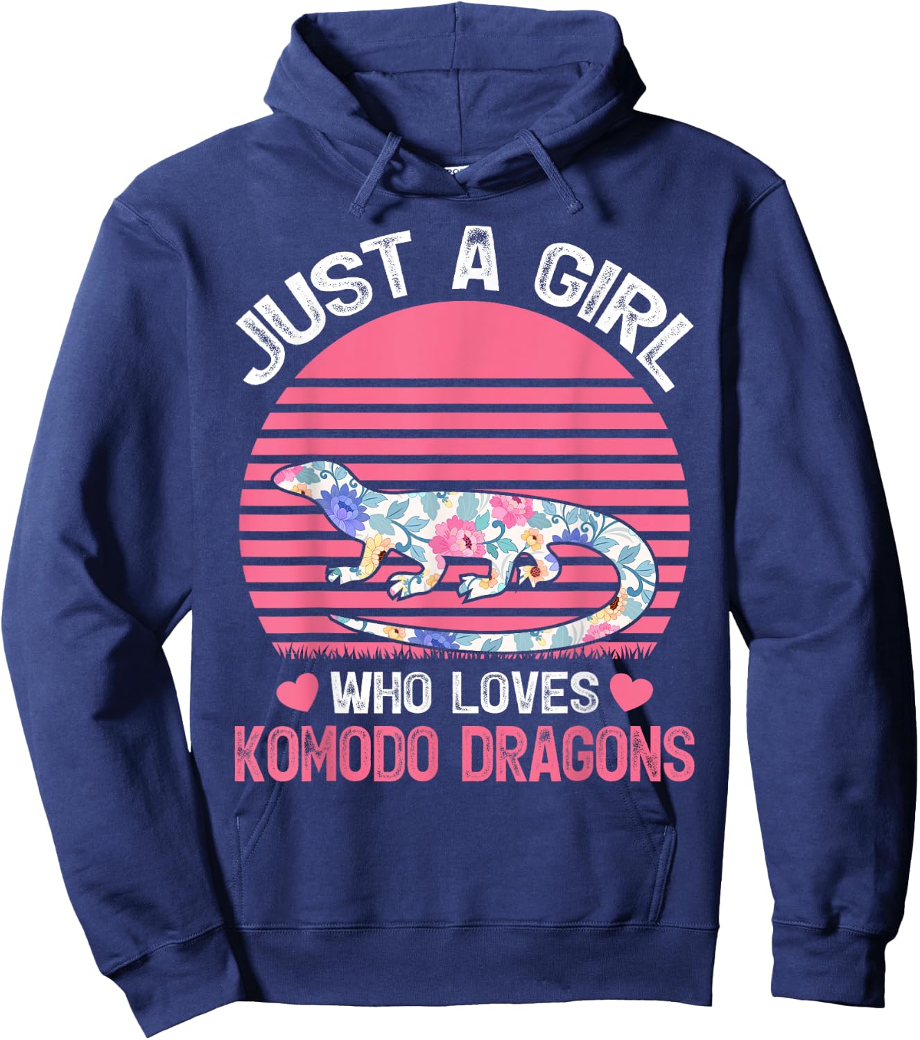 Komodo Dragon Lover Just A Girl Who Loves Komodo Dragons Hoodie - Hoodie | Navy