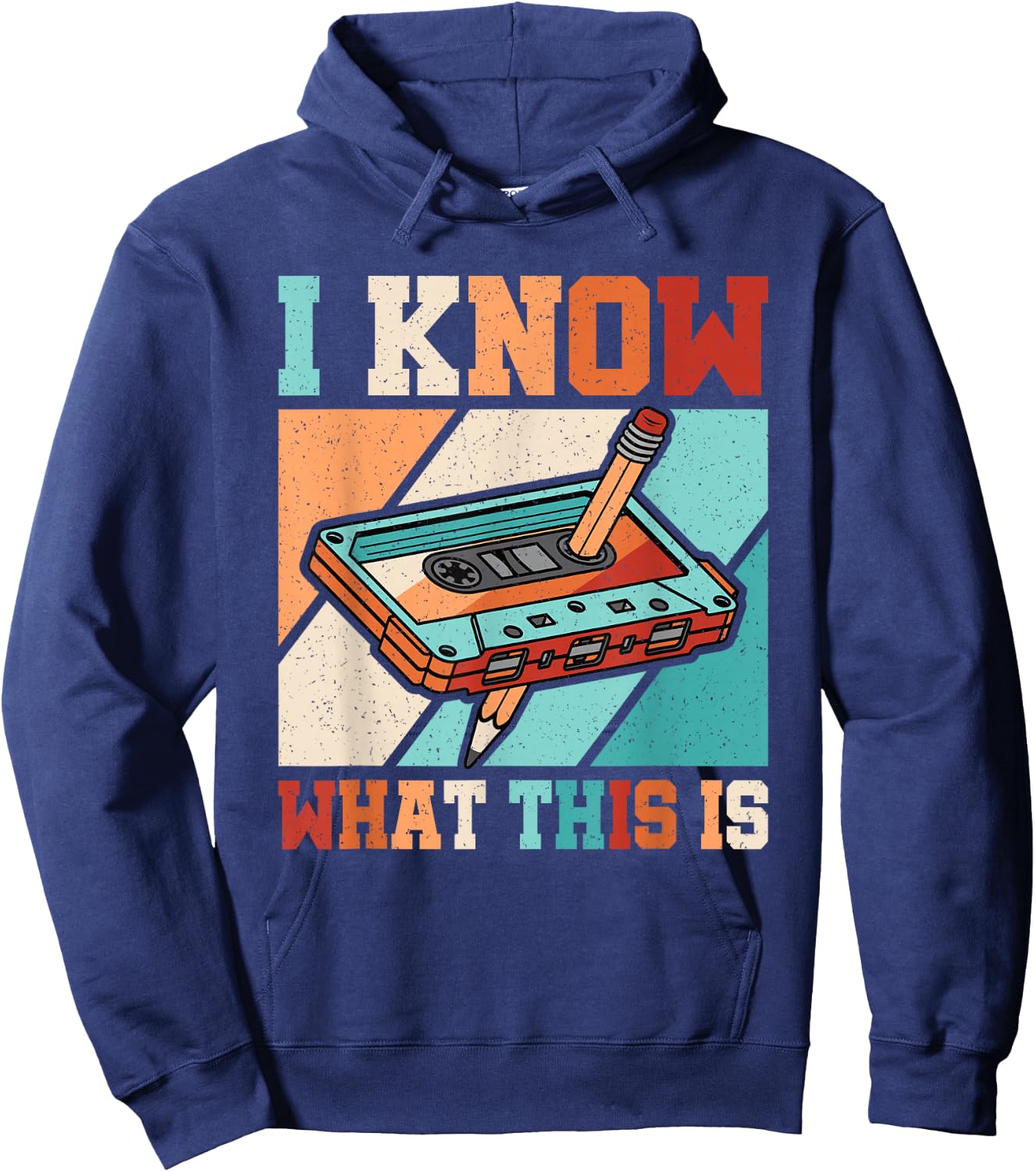 I Know What This Is 80s 90s Party Outfit Retro Men Women Hoodie - Hoodie | Navy