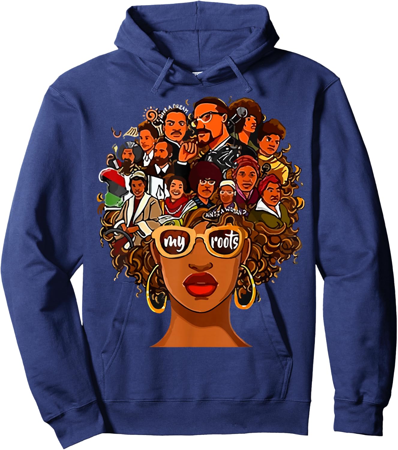 I Love My Roots Back Powerful History Month Pride DNA Gift Hoodie - Hoodie | Navy