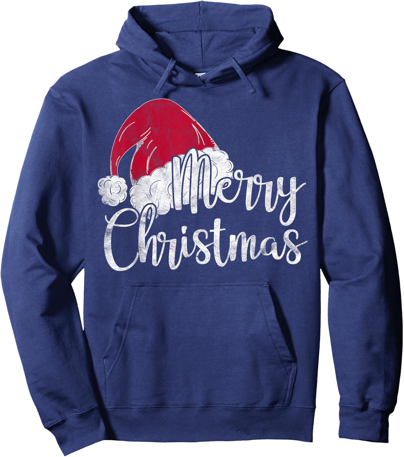 Merry Christmas Cute Santas Hat Funny Mom Xmas Gift Hoodie - Hoodie | Navy