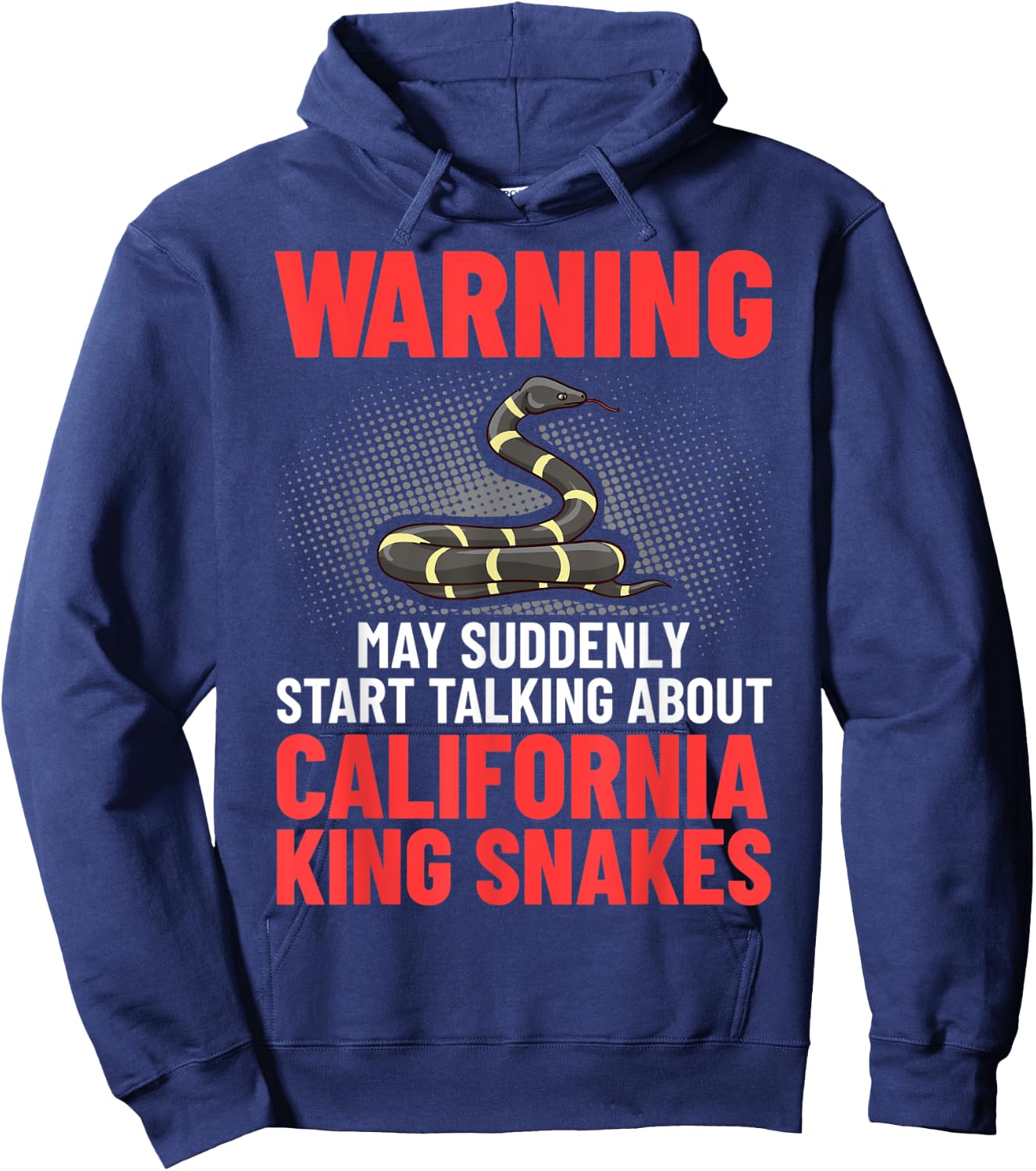 California King Snake High White Habitat Hoodie - Hoodie | Navy