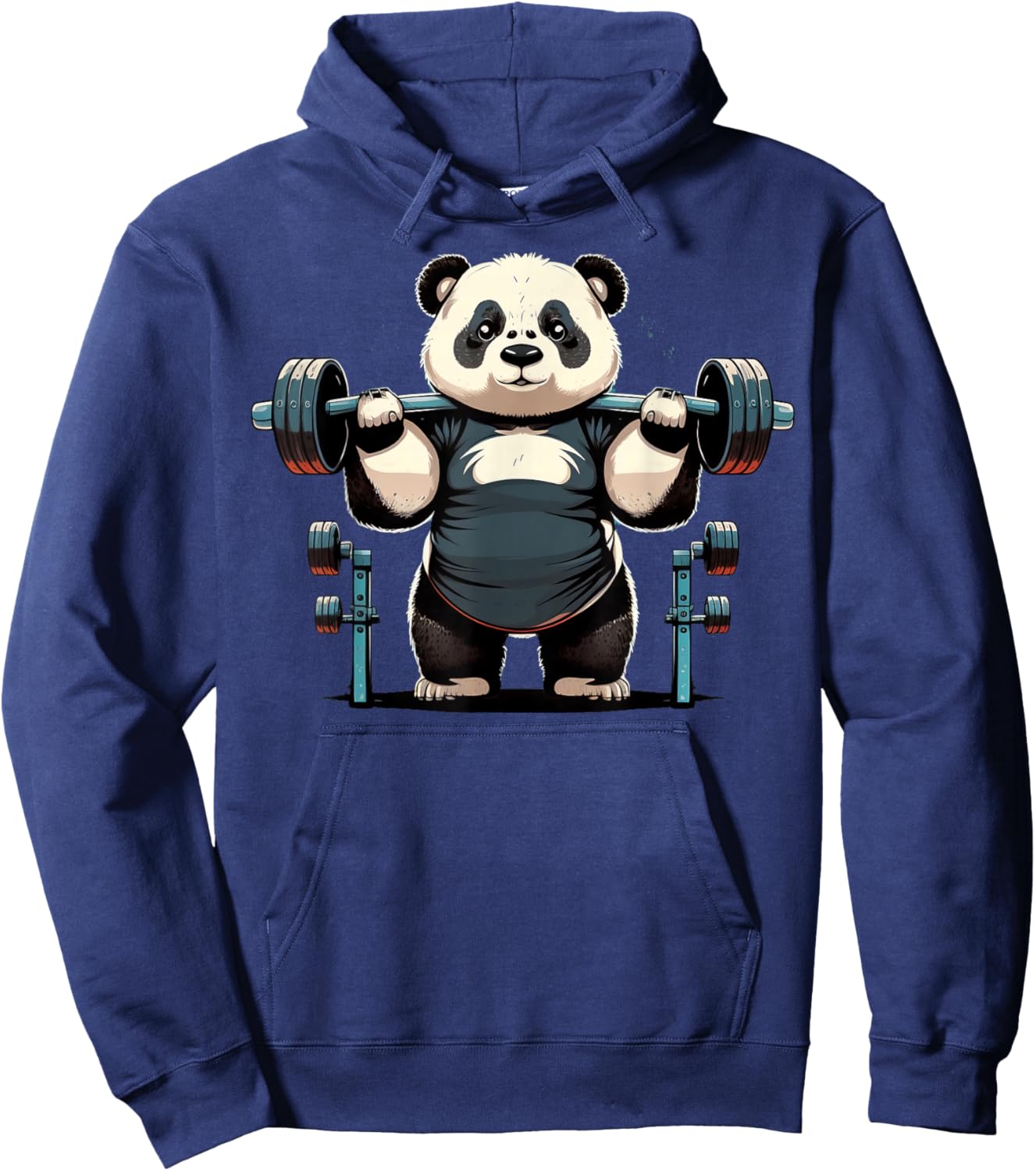 Panda Weightlifting Funny Fitness Gym Panda Hoodie - Hoodie | Navy