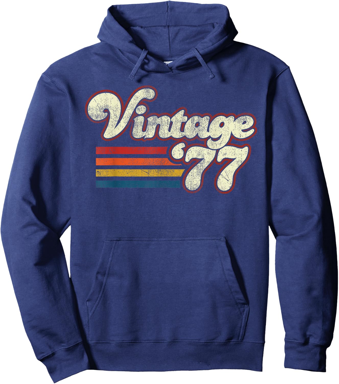 Vintage 1977 46 Birthday Hoodie - Hoodie | Navy
