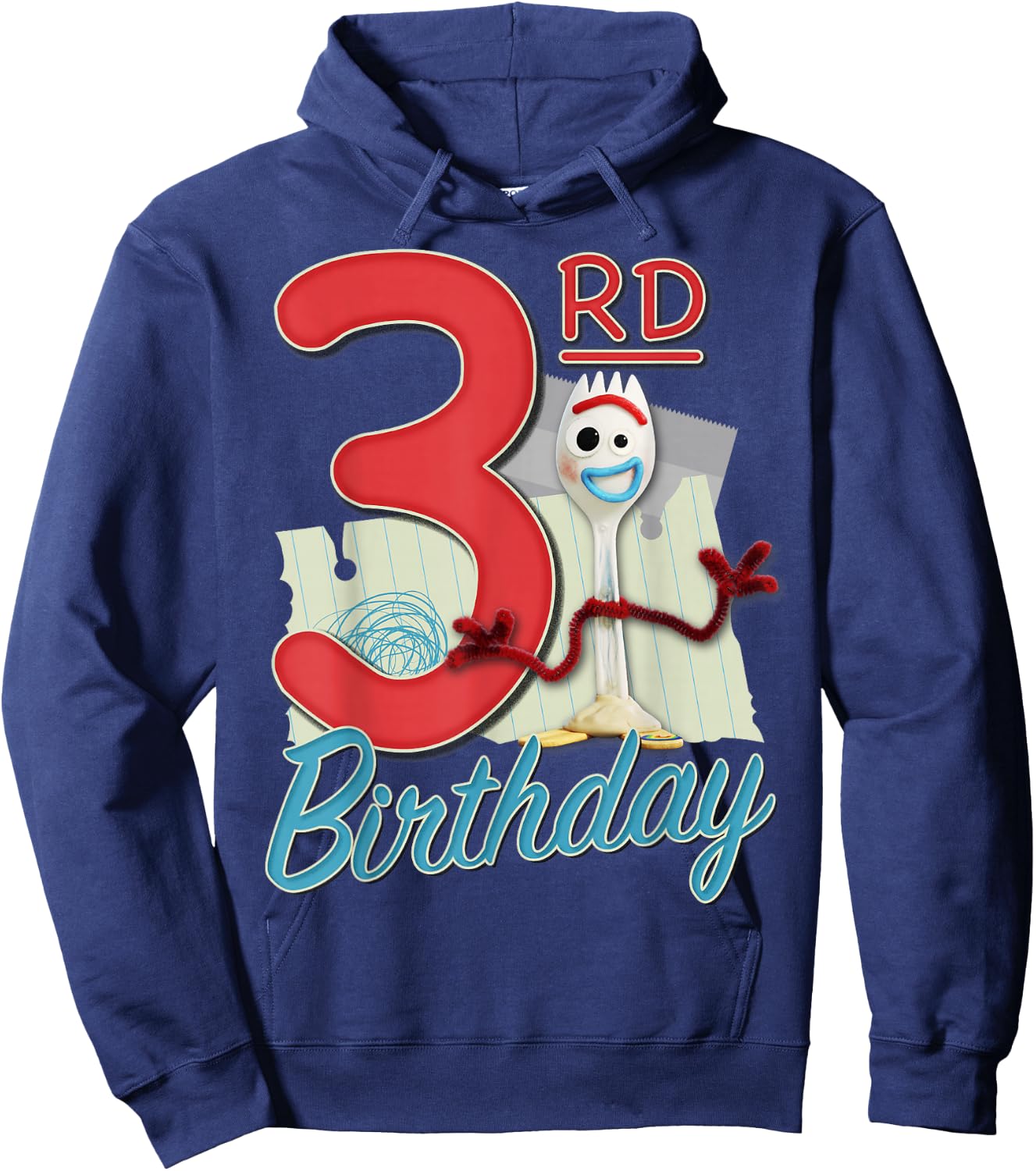 Disney Pixar Toy Story 4 Forky 3rd Birthday Hoodie - Hoodie | Navy