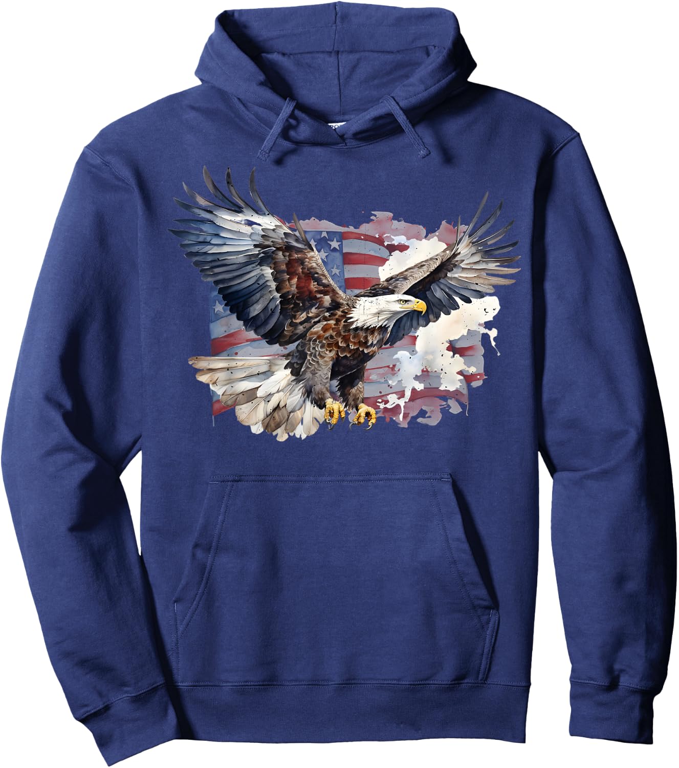 American Nature Bald Eagle Mullet US Flag Patriot Bird Lover Hoodie - Hoodie | Navy