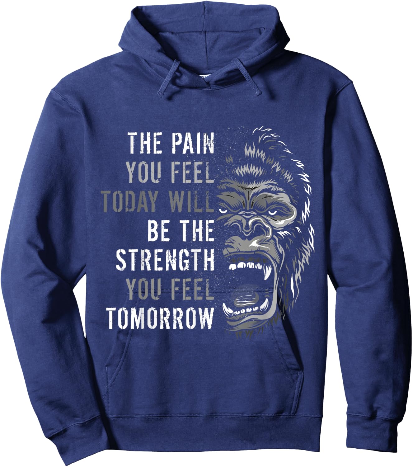 Motivation Workout And Gym Quotes Gorilla Mindset Training Hoodie - Hoodie | Navy