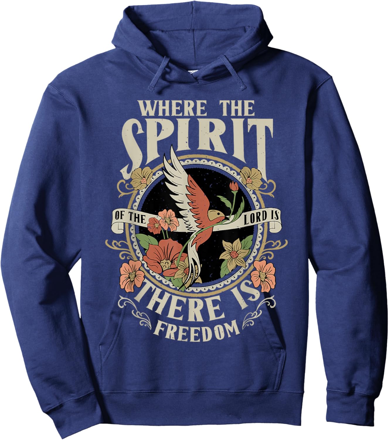 Where the Spirit of the Lord is There is Freedom Hoodie - Hoodie | Navy