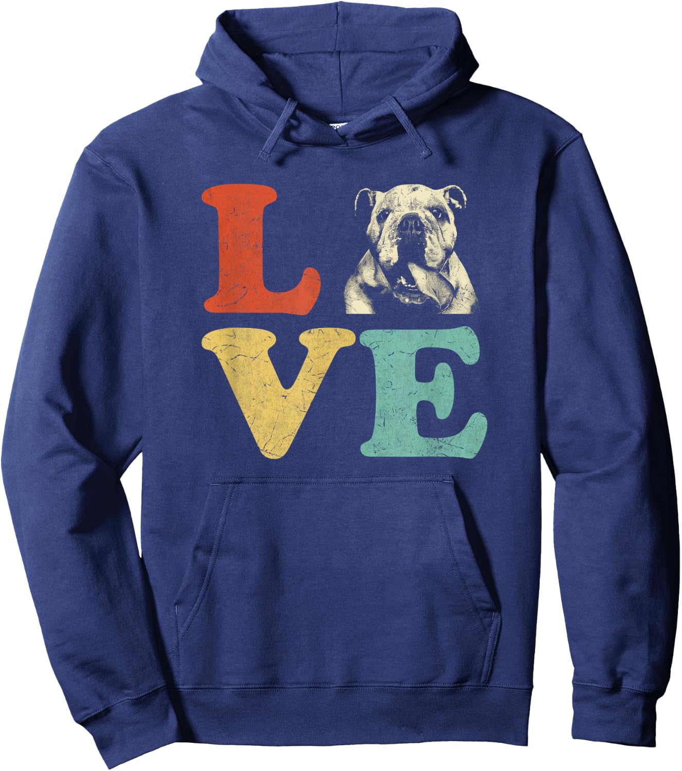 I Love My Bulldog English Bulldog Dog Lovers Hoodie - Hoodie | Navy