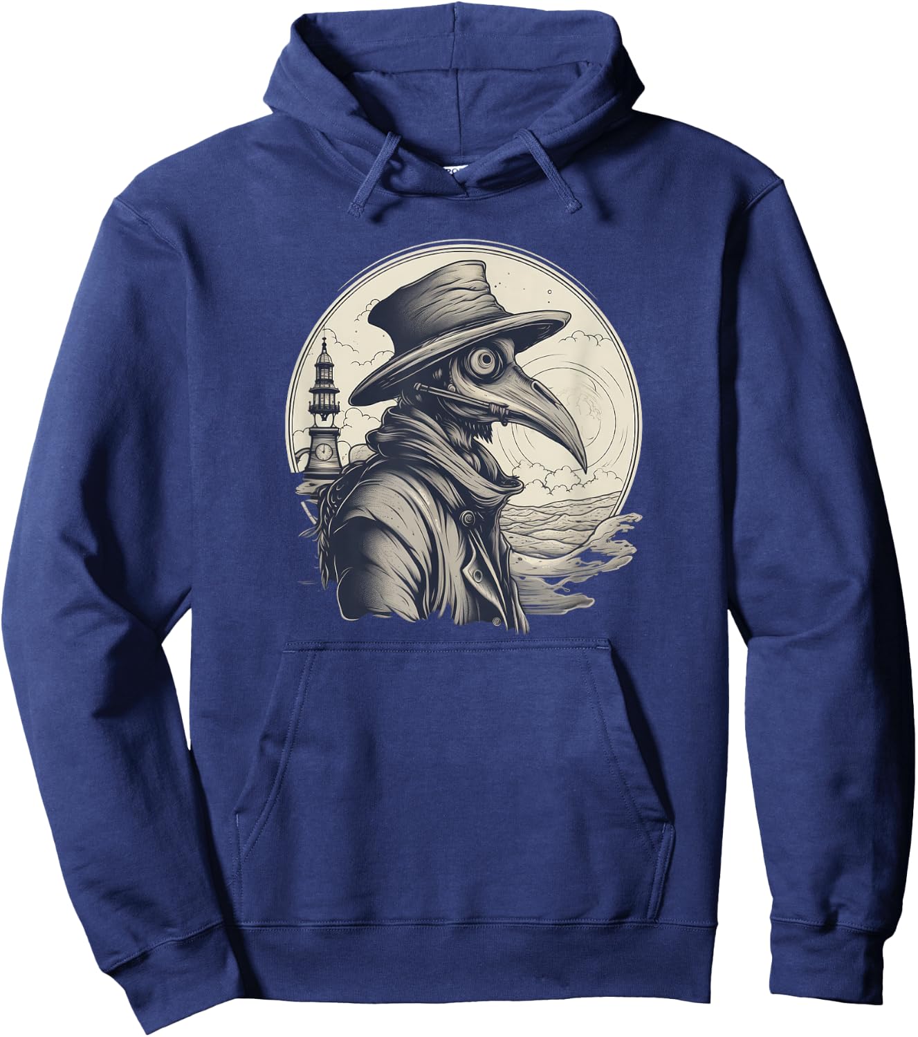 Funny Plague Doctor cool Grunge Style leeches medical Hoodie - Hoodie | Navy