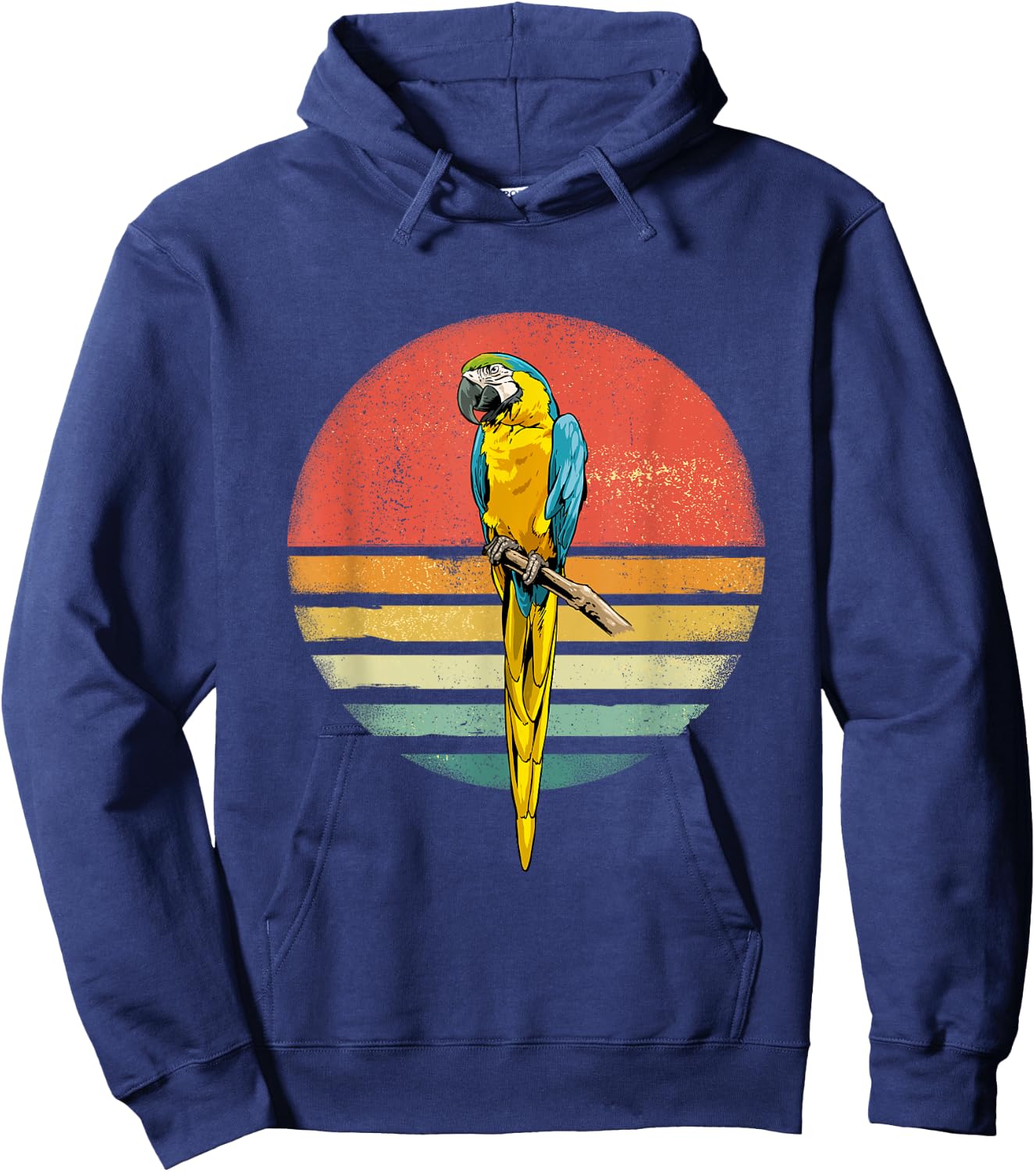 Parrot Bird Retro Parrot Birdwatcher Bird Parrot Lover Hoodie - Hoodie | Navy