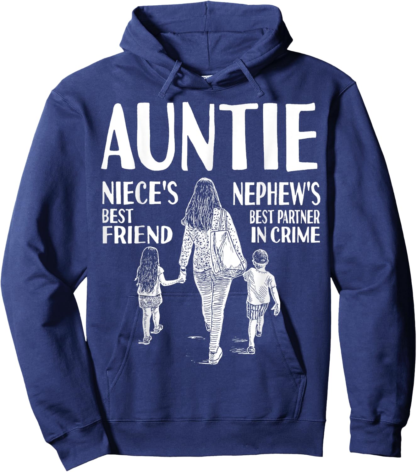 Auntie Niece's Best Friend Nephew's Best Partner In Crime Hoodie - Hoodie | Navy