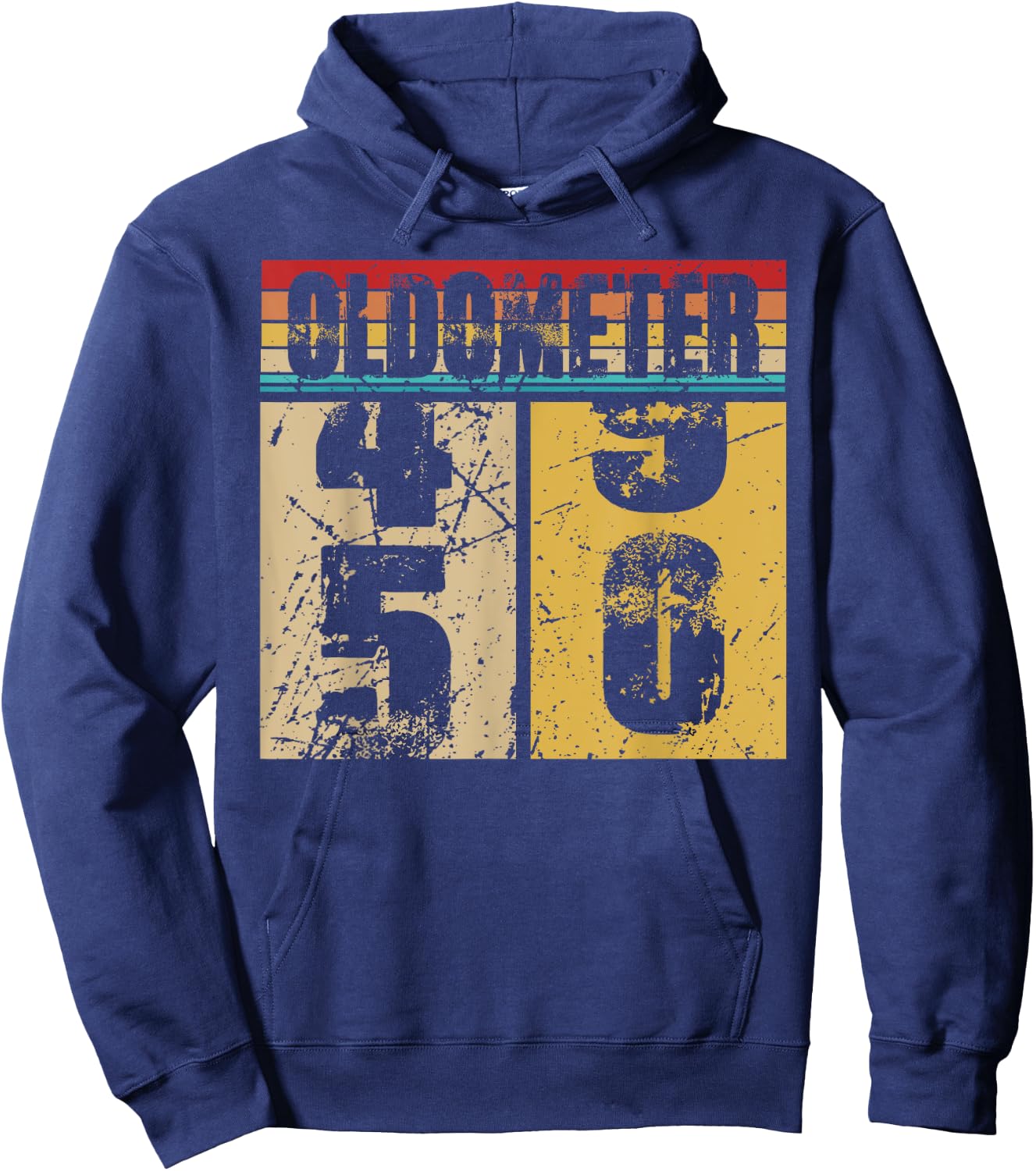 Oldometer 49-50 Shirt Funny 50th Turning 50 Birthday Gift Hoodie - Hoodie | Navy
