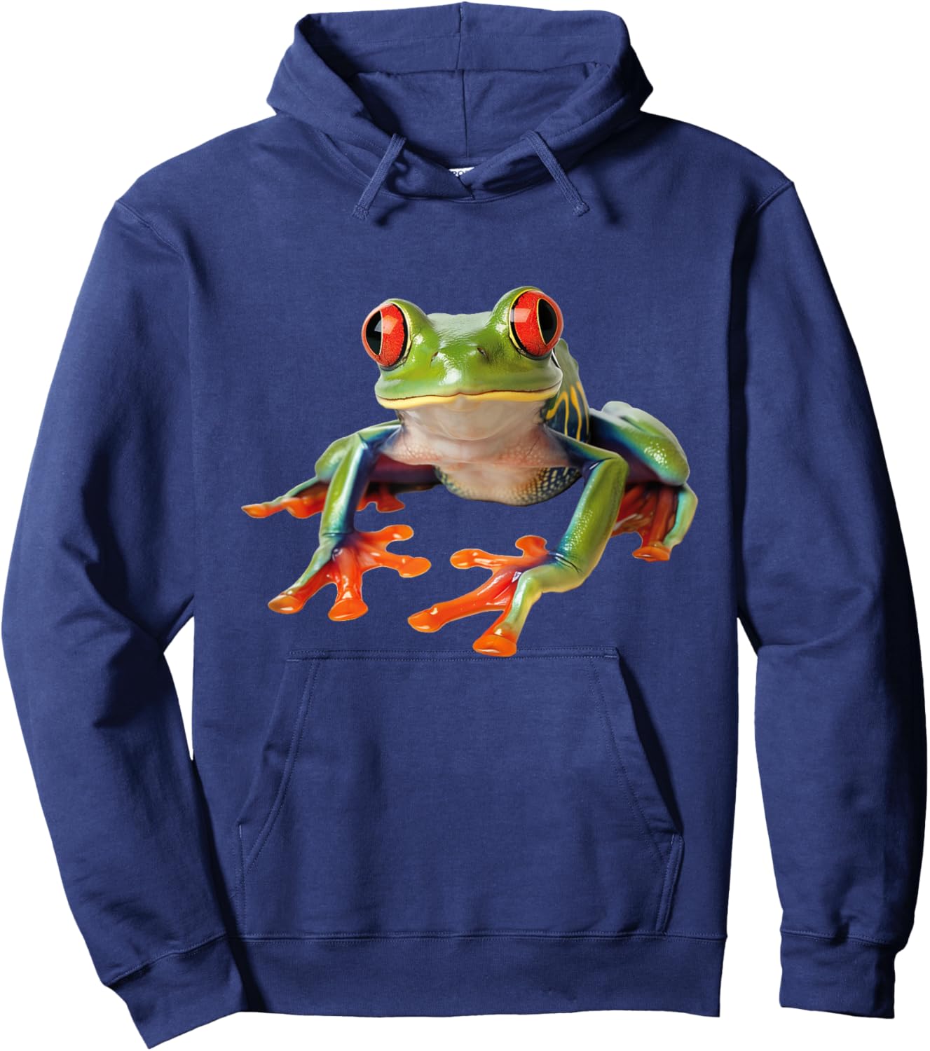 Funny Frog Graphic Hoodie - Hoodie | Navy