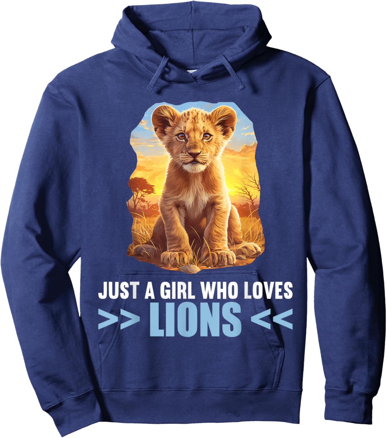 Just a Girl who loves Lions Lion Hoodie - Hoodie | Navy