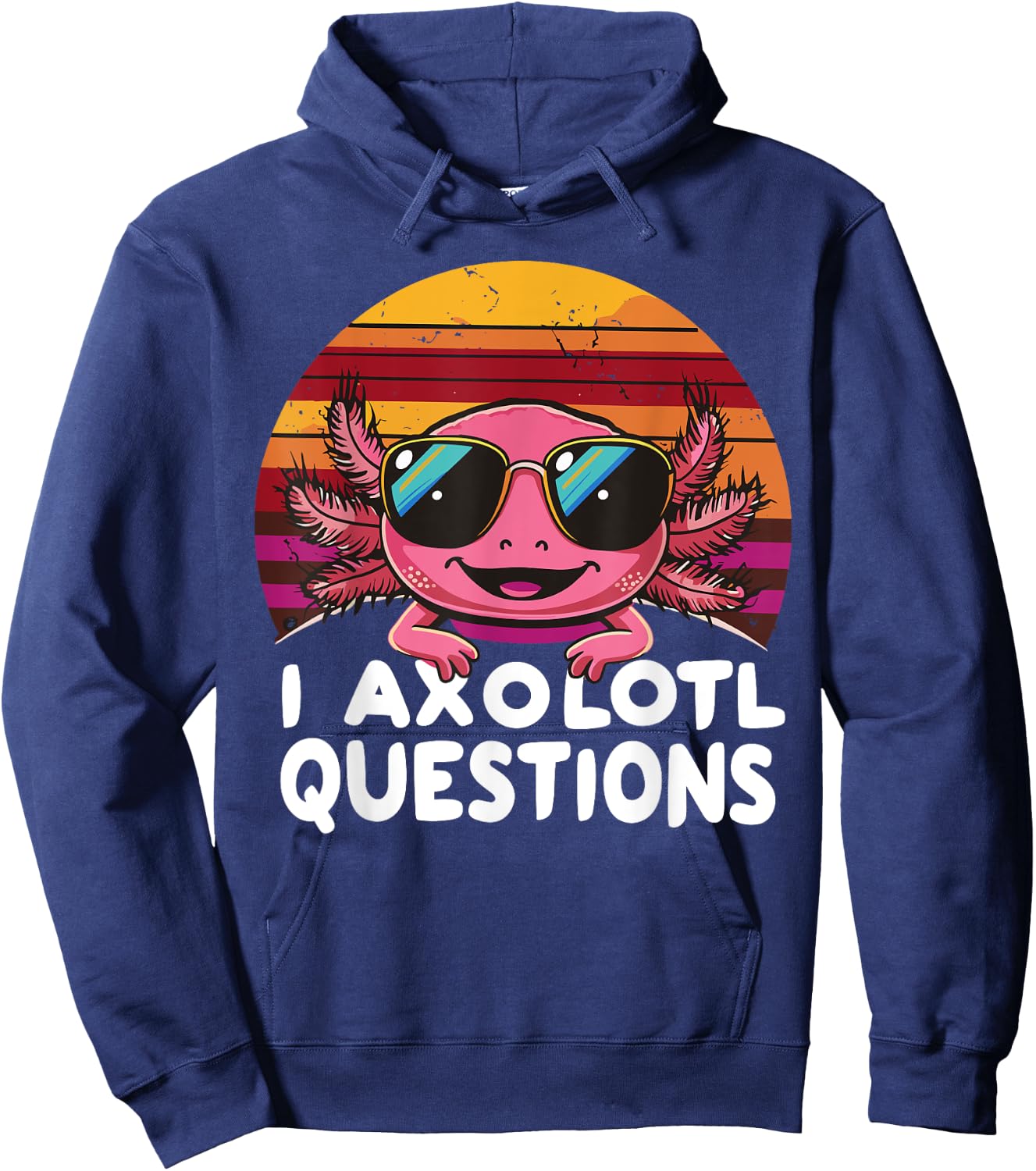 Axolotl Questions Anime Kawaii Axolotl Hoodie - Hoodie | Navy